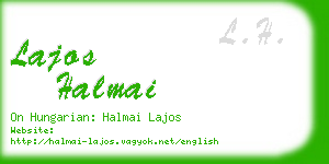 lajos halmai business card